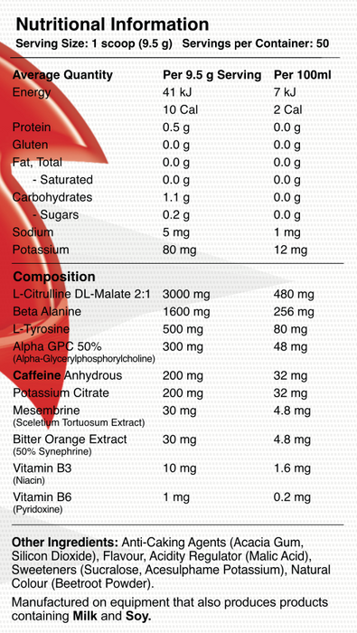 Dragons Breath Pre - Workout - Red Frog
